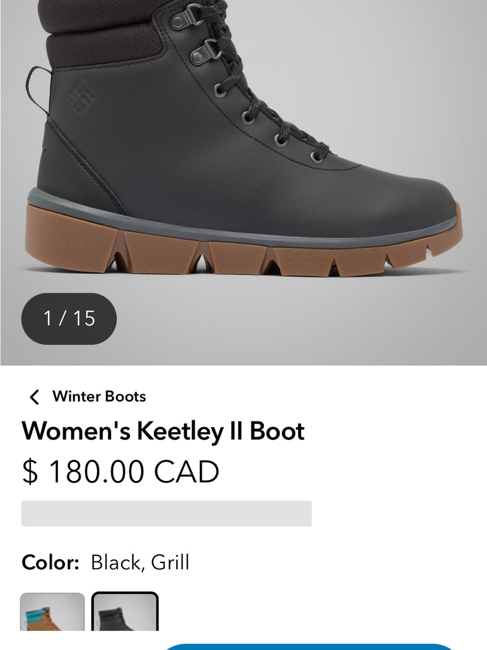 Columbia Women's Winter Boot - Black with Brown Outsole